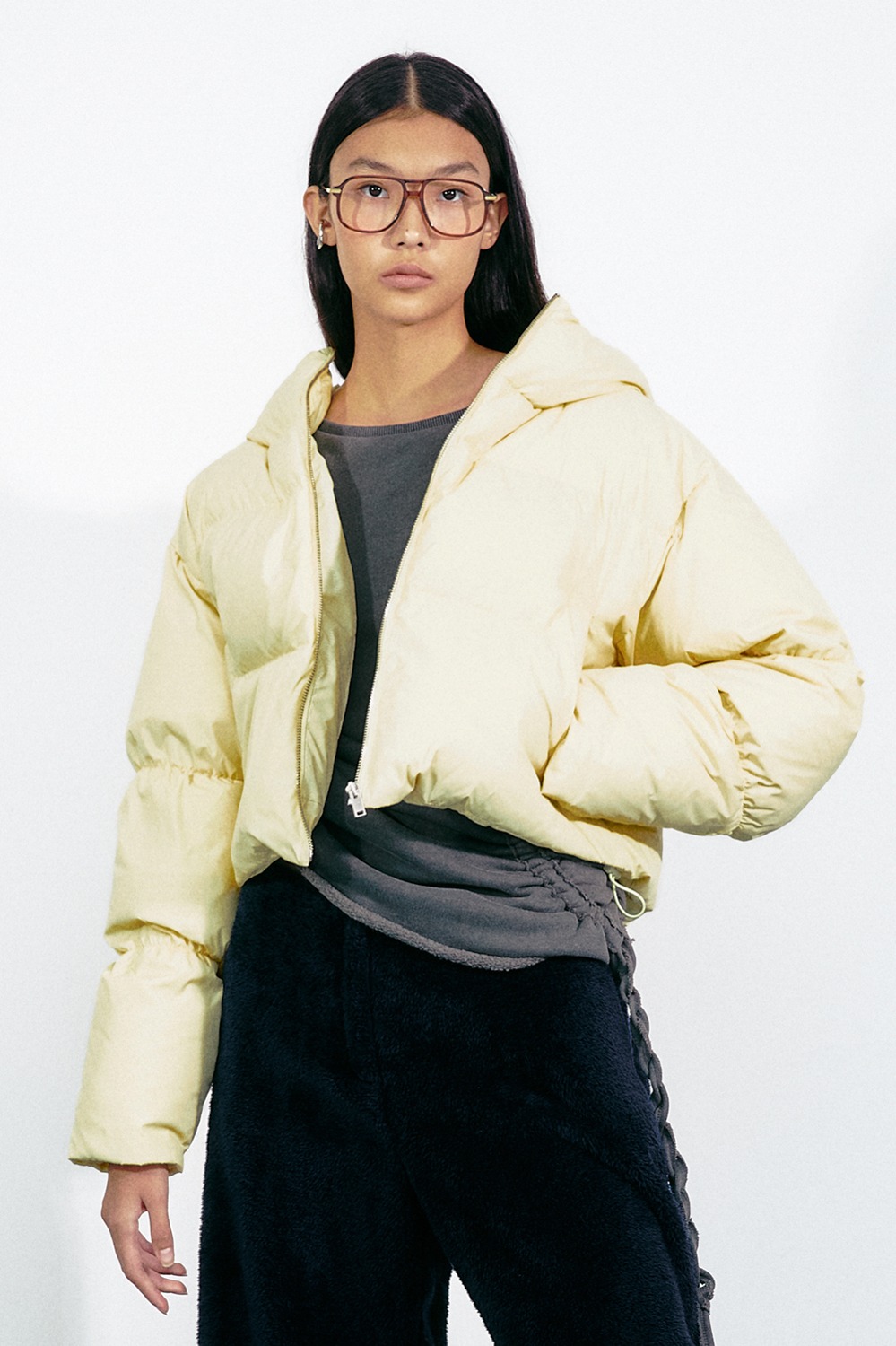 Louise Short Down Padded Jacket_Yellow