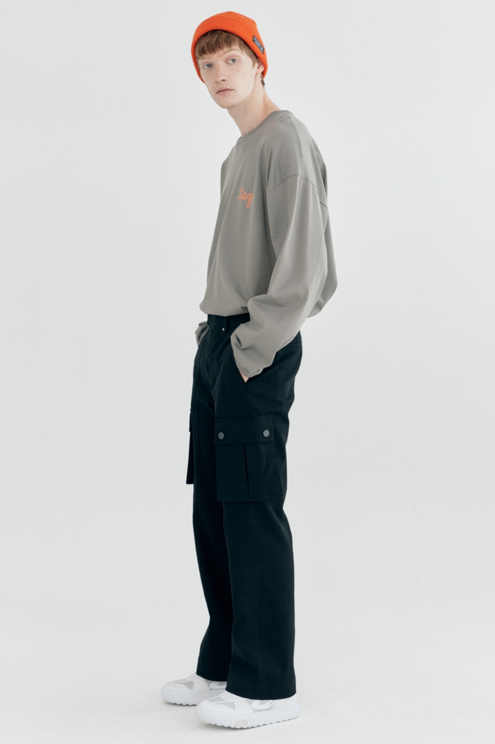 Double Layered Wide Pants_Black