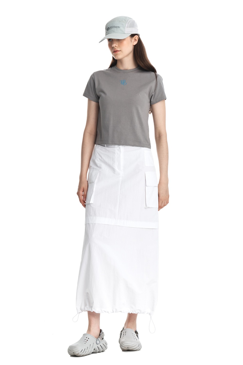 Vermont Slit Pocket Skirt_White
