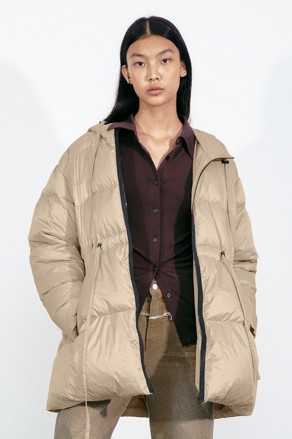 With Down Padded Coat_Beige